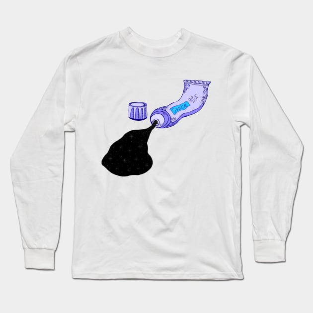 Space-flavored toothpaste Long Sleeve T-Shirt by ayrin